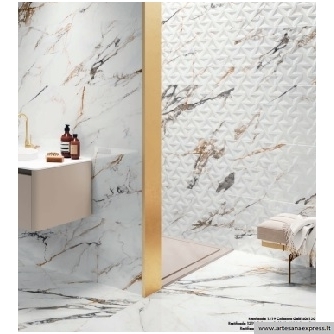 1219 Firenze Calacatta gold 40x120 Revetimiento Relieve Geo 1